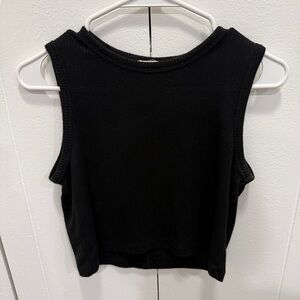 rag & bone Black Cropped Tank Top
